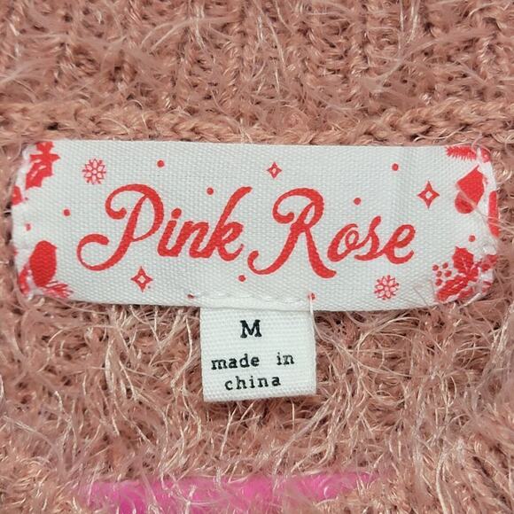 Pink Rose Eyelash Sweater - Picture 3 of 9